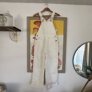 Big Bud Press White Denim Overalls